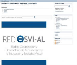 Página inicial de repositorio de documentos Red ESVI-AL DSpace