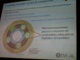 Pantalla con presentación "Recomendaciones para la creación de contenido educativos digitales accesibles: ESVI-AL"