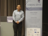 Héctor Amado por proyecto ESVI-AL en conferencia CSEDU