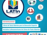 Afiche informativo evento LATIN para Libros de Texto abiertos