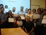 Grupo de participantes en taller: Hacia un Campus Virtual Accesible ESVI-AL