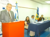 Inauguración del evento por el rector de Universidad Politécnica