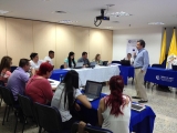 Instructor Ing. Roberto Argueta de UPES, El Salvador en el taller